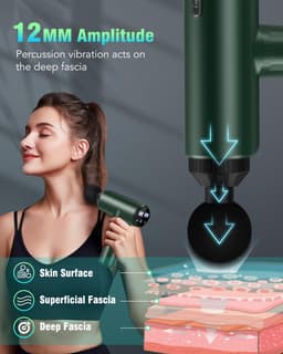 Massage Gun – 30 Snelheden – 6 Massagekoppen – USB-C – 2600mAh – Stil <45 dB – Tot 8 Uur Gebruiksduur — thumbnail 2