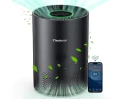 Reky Luchtreiniger - Luchtbevochtiger - Luchtverfrisser - Air purifier - App bediening – Hepa filter - 45 x 47.8 x 27,4 cm - Zwart
