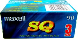 Audio Cassette Tape 3 Pack MAXELL SQ 90  / Uiterst geschikt voor alle opnamedoeleinden / Sealed Blanco Cassettebandjes / Cassettedeck / Walkman / Maxell cassettebandje. — thumbnail 2