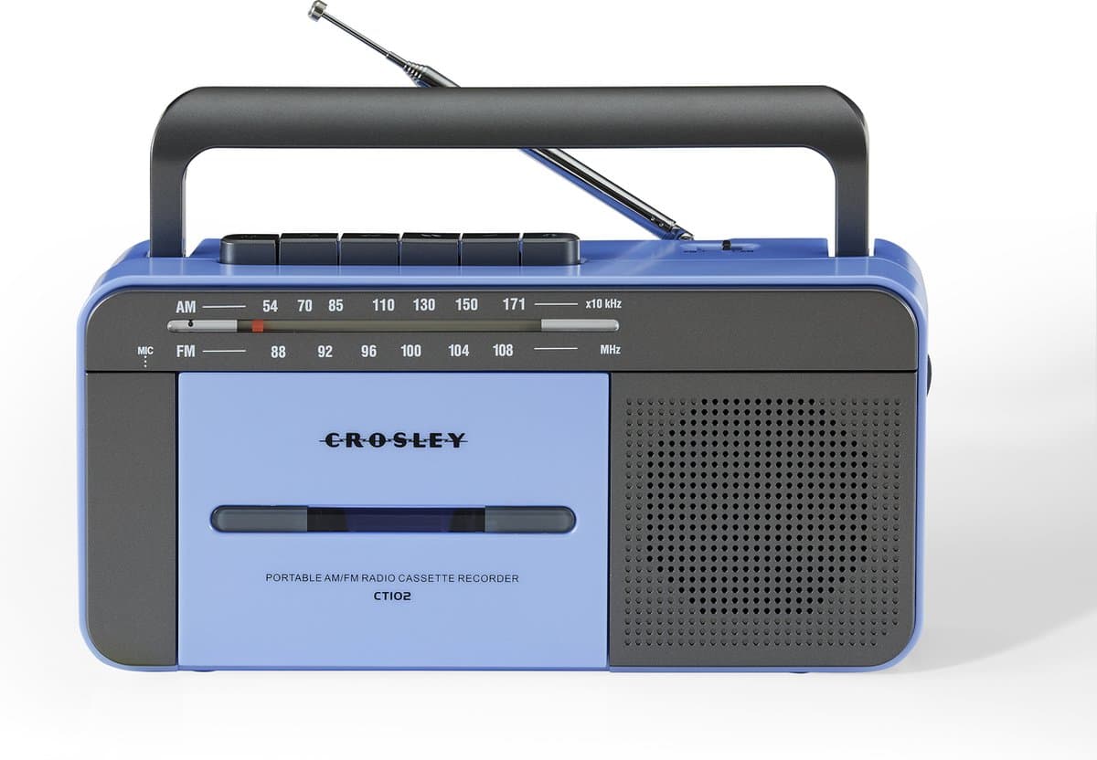 Crosley Draagbare Cassette Player - Blauw/Grijs — afbeelding 1