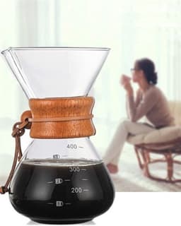 Koffiezetapparaat +RVS Roestvrij Staal Koffiefilter Giet Over Glazen 400ml — thumbnail 4