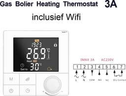 TechU™ Smart Thermostaat Life – Wit – Alleen voor CV-ketel – App, Wifi & Amazon Alexa – Energiebesparend – Kinderslot — thumbnail 4