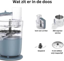 Foodprocessor - Elektrische Groentesnijder Multifunctioneel - Vleesmolen - Gehaktmolen - RVS - Top Kwaliteit - Transparant — thumbnail 3