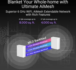 ASUS ZenWiFi BQ16 - Mesh WiFi - WiFi Versterker - WiFi 7 - Quad-Band - 25000 Mbps - 2-Pack — thumbnail 3