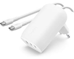 Belkin 65W 3-poorts USB-C wandlader met 1.8M 100W USB-C kabel