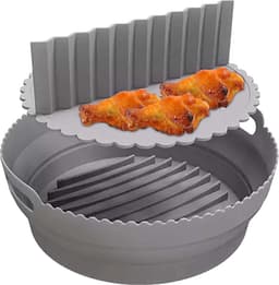 Airfryer accessoires set -Airfryer siliconen bakvorm -Airfryer kookgerei set -Airfryer inzet en scheidingswand -Siliconen airfryer kookgerei -Grijs — thumbnail 7