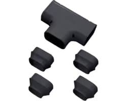 Evolar Airco T-stuk - Zwart - 75 x 63 MM