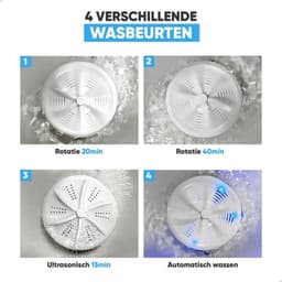 Mini Wasmachine – Kleine Camping Wasmachine – camping gadget – Camping Accessoires – Draagbare Handwasmachine – 2KG Wascapaciteit – UV reiniger kleine wasmachine — thumbnail 4