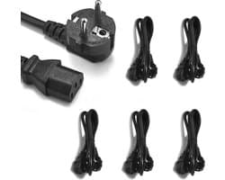 5 stuk EU Power Kabel Voedingskabel Stroomkabel 2pin C13 2m Voor Pc Computer Monitor Printer