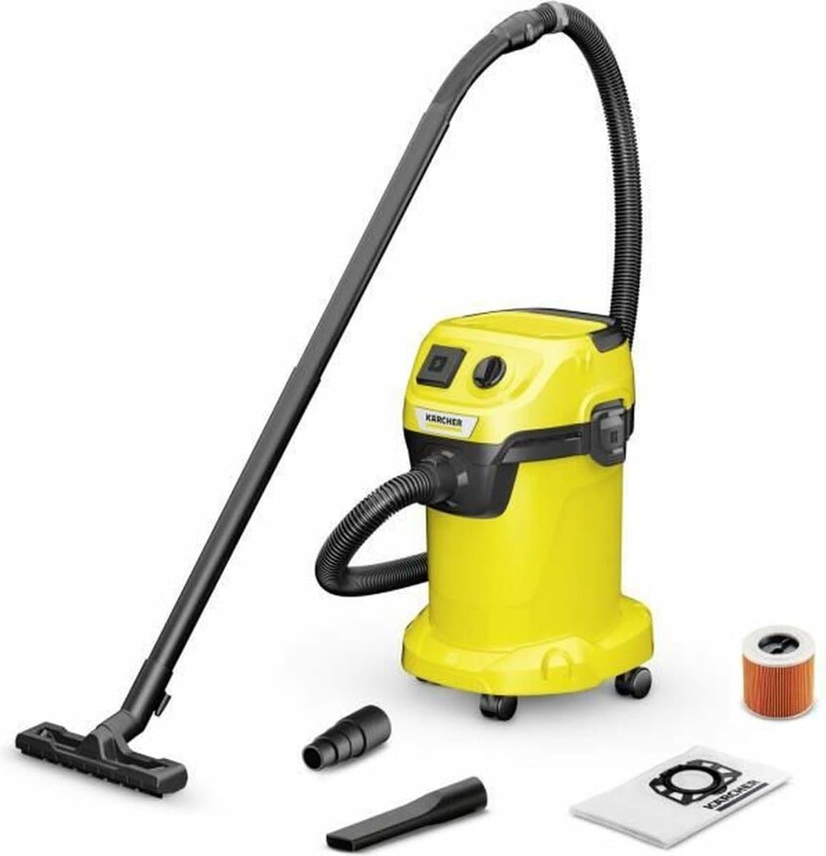 Nat- en droogzuiger KARCHER WD 3 P V-19/4/20 - Polypropyleen tank 19 L - 1000W (draagbaar stopcontact) — afbeelding 1