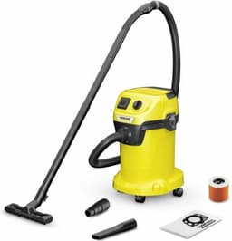 Nat- en droogzuiger KARCHER WD 3 P V-19/4/20 - Polypropyleen tank 19 L - 1000W (draagbaar stopcontact) — thumbnail 1