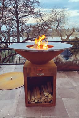 VIRTO PURO VUURSCHAAL & GRILL BBQ L CORTENSTAAL 100CM — thumbnail 2