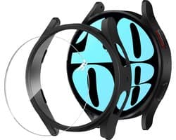 Hoesje +Screenprotector Samsung Galaxy Watch 6 40mm – Tempered Glass - Extreme Shock Case Transparant