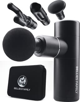 Massage Gun Mini PRO - Samengesteld door Msc. Fysio - Inclusief app - Sport en Relax Massage Apparaat - 4 opzetstukken - Professioneel - Bellies family — thumbnail 1