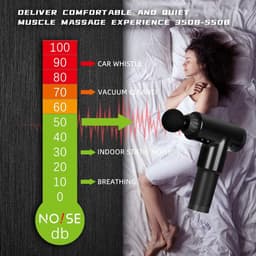 Massagegeweer, Massagepistool Deep Tissue Elektrische Handheld Percussie Spiermassager Massage Gun 6 Snelheden & 4 Massagekoppen voor Spieren Relief — thumbnail 2