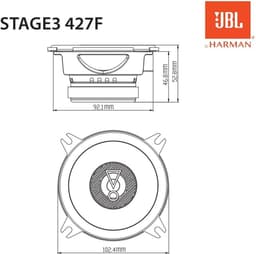JBL Stage3 427F - Autospeakers - 4 Inch (100mm) - 2-Weg Coaxiaal - 90 Watt - 2 stuks - Zonder Grill — thumbnail 5