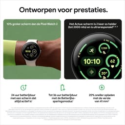 Google Pixel Watch 3 - Smartwatch - 45mm - Grijsgroen/Grijsgroen — thumbnail 13
