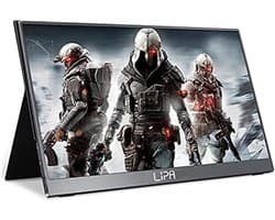 Lipa HDR-60 portable monitor Full HD 17.3 inch - Draagbaar scherm - Computerscherm - Beeldscherm - 144 Hz - HDMI - 2x USB C - Met hoes en kickstand - Ook voor game consoles - Freesync - 1920 x 1080 pixels - Dual Speakers - Energiezuinig