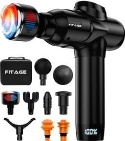 FITAGE Infrarood Massage Gun Professioneel - Warm & Koud Massage Apparaat - Massageapparaat Massagegun - Massage Pistool - Zwart — thumbnail 1
