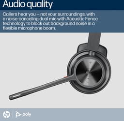 HP Poly Voyager 4310 UC Mono On Ear headset Bluetooth Mono Zwart Noise Cancelling Volumeregeling, Incl. oplaad- en dock — thumbnail 5