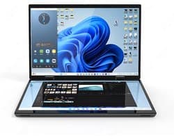 Elementkey TouchMaster Pro – 14 Inch Tablet + Laptop In 1 - Intel® Processor N95 12th Gen – 360° Touch Dual Scherm - Windows 11 PRO - 16GB DDR4 RAM – 1TB SSD – Stylus Pen – Zwart