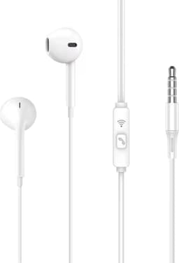 Oordoppen met draad - Met Microfoon - voor Muziek - Wit - 3.5mm — thumbnail 2