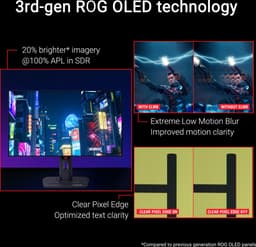ASUS ROG Strix OLED XG27AQDMG - QHD OLED Gaming Monitor - 240 Hz - G-Sync Compatible - 27 Inch — thumbnail 7