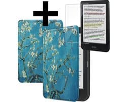 Hoes Geschikt voor Kobo Clara Colour - E-reader Bescherm Hoesje Case Sleep Cover Met Screenprotector - Hoes Geschikt voor Kobo Clara Colour Hoesje - Bloesem