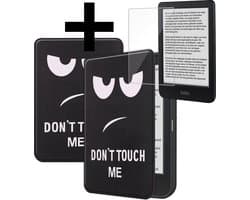 Hoes Geschikt voor Kobo Clara BW - E-reader Bescherm Hoesje Case Sleep Cover Met Screenprotector - Hoes Geschikt voor Kobo Clara BW Hoesje - Don't Touch Me