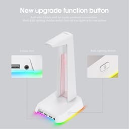 DrPhone ONIKUMA ST-2 - Hoofdtelefoonstandaard - 3 USB-Poorten, RGB-Verlichting en Audio-Interface - Koptelefoonstandaard - Organizer — thumbnail 3