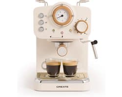 CREATE - Espresso-koffiezetapparaat - Gebroken wit - THERA RETRO