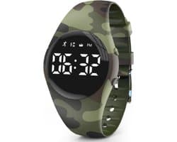 West Watches Model Jungle Rond Activity Tracker Stappenteller Kinderen - Smartband - Sporthorloge Kids - Camouflage groen