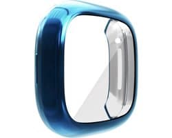 Case geschikt voor Fitbit Versa 3 - Blauw - Siliconen