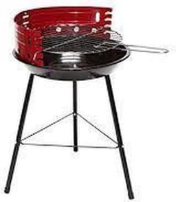 Barbecue - Houtskool Barbecue - Inclusief verwijderbare Aslade - Barbecues - Ø 38 cm - Houtskoolbarbecue - Fancylifestyle - met windschild - BBQ - vlees en vis - compact — thumbnail 3