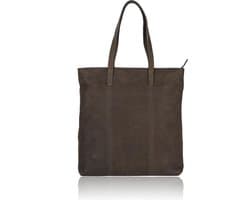 Sparwell Tas - Arago Ashlee - Shopper - Laptop 15.5 Inch - 100% Leer - Donker Bruin ( Dames Tas)