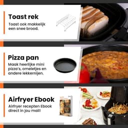 Promida 13-Delige Airfryer Accesoireset - Accessoire voor heteluchtfriteuse - 20cm — thumbnail 4