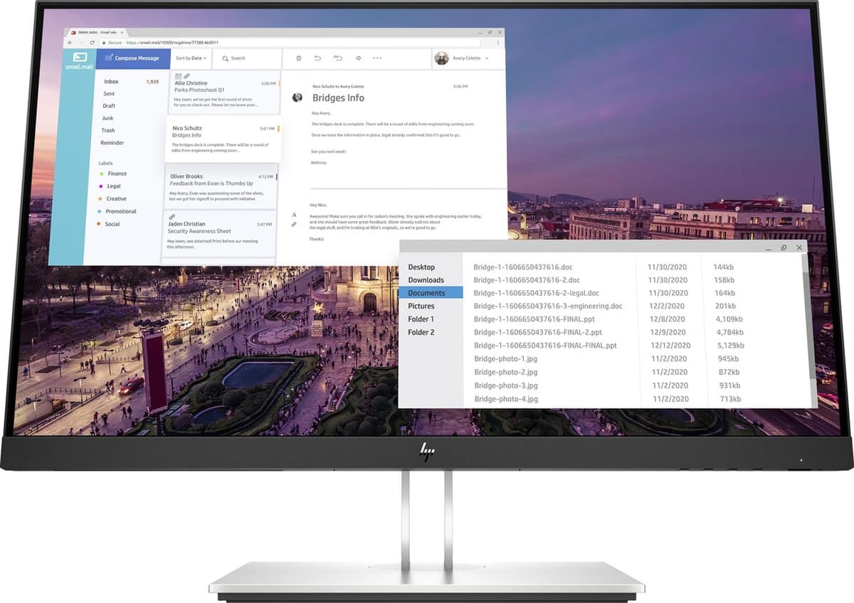 HP E23 G4 - Full HD IPS Monitor - 23 Inch — afbeelding 1