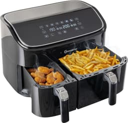 Sommertal HF DUAL 900 heteluchtfriteuse met dubbele kamer | 9 liter XXL heteluchtfriteuse & dehydrator | 2850 W | Digitaal touchscreen | 3D-luchtcirculatiesysteem | Voorverwarmen | Synchronisatiefunctie — thumbnail 1