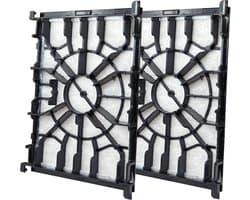 Multaparts® motor filter geschikt voor Bosch / Siemens - set van 2 stuks- | Filter kunststof frame achter stofzak | Afm. 16 x 11 x 1 cm | O.a. geschikt voor Move On, GL30, GL40, GL50, Free'e | Alternatief voor 00579421, VZ02MSF, BBZ02MPF