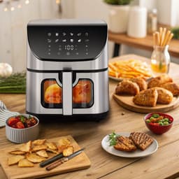 Digitale Airfryer XXL Hetelucht friteuse Sinaopus 8001-8L Grote Capaciteit voor 5 Personen-Snelle Opwarming-12 Voorgeprogrammeerde Functies-eenvoudig te reinigen-LED display — thumbnail 6
