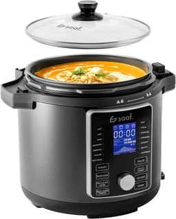 Multicooker Airfryer - 5.8L - PFAS vrij - Slowcooker met timer - Rijstkoker met stomer - Airfryer - Stomer - Snelkookpan - Saaf — thumbnail 7