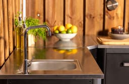 Cozze® Outdoor Kitchen - Buitenkeuken Spoelmodule - Met Gootsteen & Kraan - RVS Werkblad - 90 cm — thumbnail 2