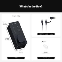 Fosi Audio SK02 – USB-C DAC en hoofdtelefoonversterker – 32bit/384kHz & DSD256 – Compacte Hi-Res audio adapter – ESS-chip — thumbnail 3