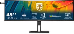 Philips gebogen bedrijfsmonitor 45B1U6900C/00, 44,5 inch, 5120x1440, 32:9, 450 cd/m², 4 ms, HDMI, DisplayPort, USB, audio-uitgang — thumbnail 5