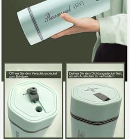 RFWR® Draagbare elektrische reisbeker voor auto - 350ml, 80W warmhoudfunctie — thumbnail 1