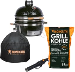 Monolith Icon Starterset – Kamado Barbecue 33 cm – Inclusief Beschermhoes, Mono-Lighter & Houtskool – Compacte Houtskool BBQ — thumbnail 1