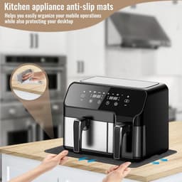 4x Air Fryer Mat 44x30cm - Hittebestendige matte - Hitte-Isolerende Placemats - Beschermmat - Hittebestendige en Vuurvaste Keukenmat voor Apparaat - Waterdicht en Antislip - Keuken Accessoire - Geschikt voor Airfryer Koffiezetapparaat Keukenblad — thumbnail 6
