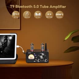 RFWR® Bluetooth 5.0 Vacuümbuisversterker met USB DAC en VU-meter voor HIFI Home Audio — thumbnail 4