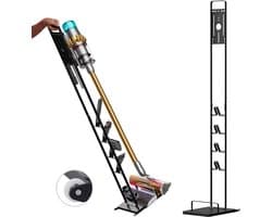 Stofzuigerstandaard Compatibel met Dyson V15 V11 V10 V8 V7 V6 met Wielen, Metalen Opbergbeugel, Standaardhouder Compatibel met Dyson Draadloze Handstofzuigers en Accessoires en Hulpstukken