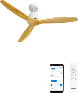 CREATE - Plafondventilator 40W silent Ø132 cm - Met Wifi - Met Afstandsbediening - 6 Snelheden - Timer - Zomer/Winter functie - Wit - WIND STYLANCE — thumbnail 1